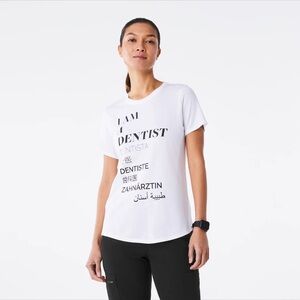 Figs Dentist Supersoft Short-sleeved Underscrub tee sz L NWT